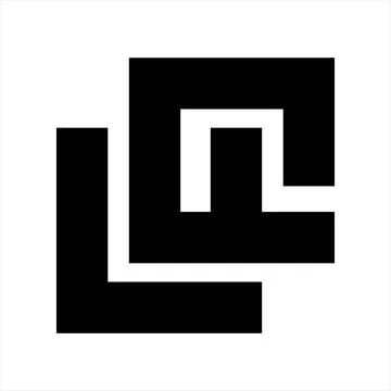 LGN, LG, VGN, VG initials geometric logo Illustrazione stock
