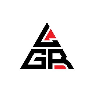 LGR triangle letter logo design with triangle shape. LGR triangle logo desi.. Stock Illustration