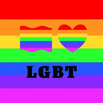 LGTB elements illustration Stock Illustration