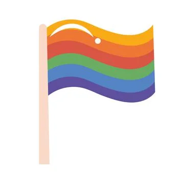 Lgtbi flag in pole Stock Illustration