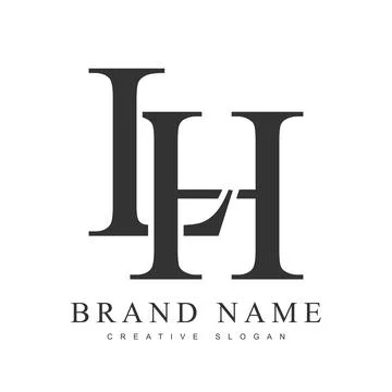 LH trendy logotype template. Initial letter l and h classic font style. Cre.. Stock Illustration