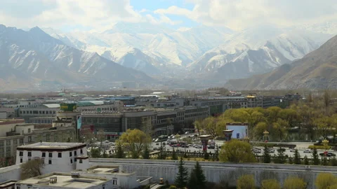 Lhasa city Vídeo Stock 167987244