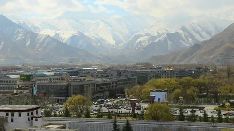 Lhasa city Video stock 167987327