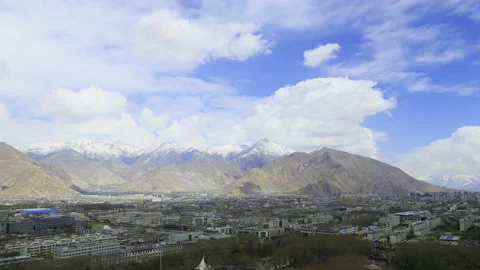 Lhasa city Stock Footage 167987341