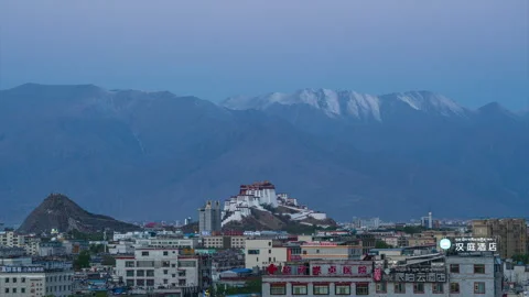 Lhasa City Sunrise Stock Footage 327484112
