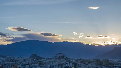 Lhasa day turns to night Stock Footage 252022822