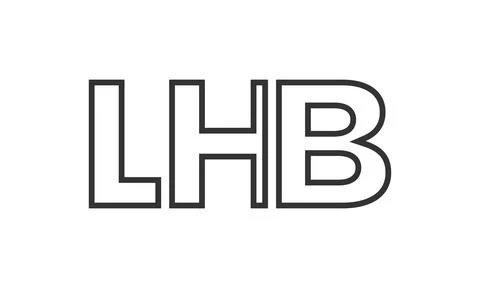 LHB logo design template with strong and modern bold text. Initial based ve.. Illustrazione stock
