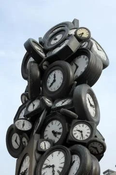 L'Heure de Tous monument, Saint-Lazare train station, Paris 스톡 사진