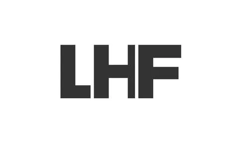 LHF logo design template with strong and modern bold text. Initial based ve.. Stock Illustration