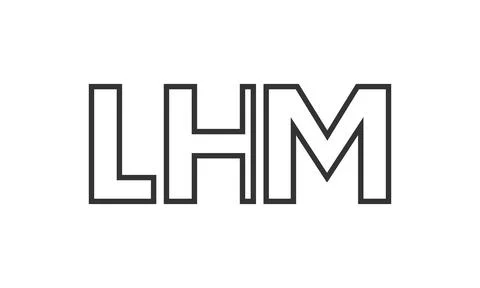 LHM logo design template with strong and modern bold text. Initial based ve.. Stock Illustration