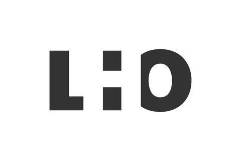 LHO logo design. Initial letter L H O bold font style for tech startups, co.. Stock Illustration