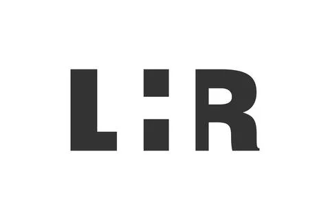 LHR logo design. Initial letter L H R bold font style for tech startups, co.. Stock Illustration