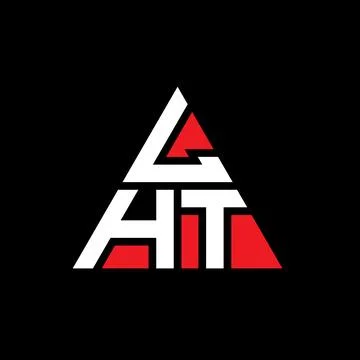 LHT triangle letter logo design with triangle shape. LHT triangle logo desi.. Stock Illustration