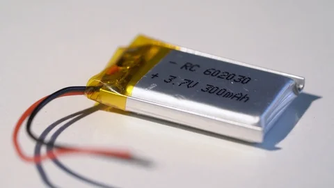 Li-on battery pack for device electronics. DIY engineering electronic components Stock Footage 129717572
