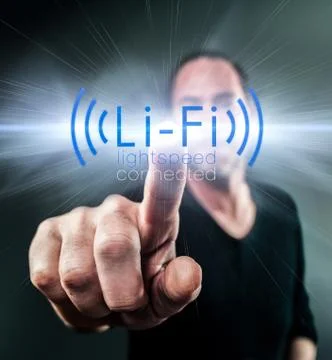 Li-Fi High Speed Wireless connection Stock Photos