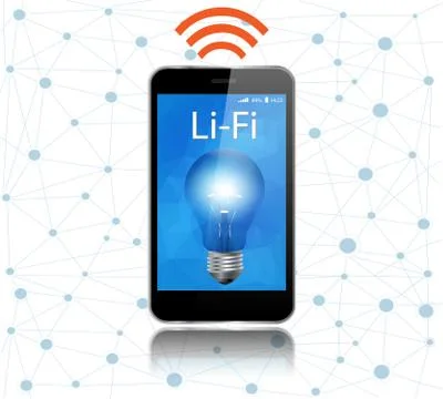 LI FI Technology and networking concept Stock Illustration