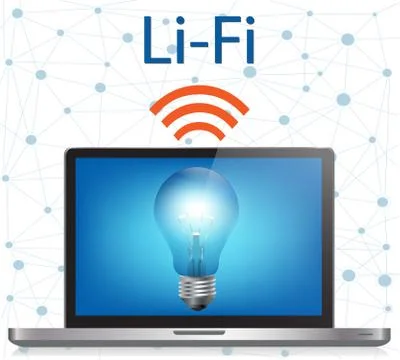 LI FI Technology and networking concept Stock Illustration