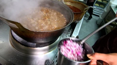 Li Ji mutton aged dough and simmering lamb in Ningxia Hui Autonomous Region. Stock Footage 248110556