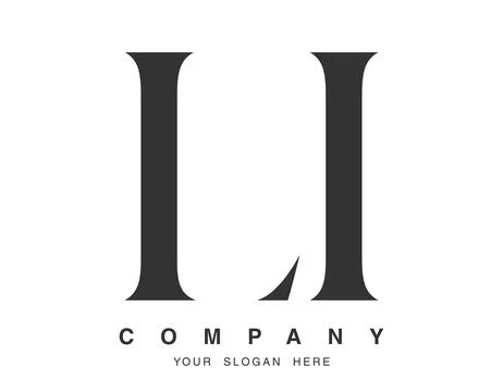 LI logo design. Initial letter l and i serif font style. Creative classic c.. Stock Illustration