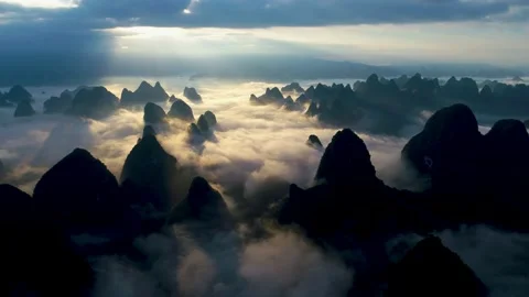 Li River Sunrise Stock Footage 169681530