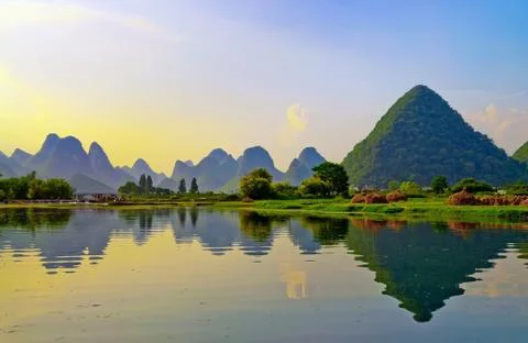 Li River in Yangshuo Stock Photos