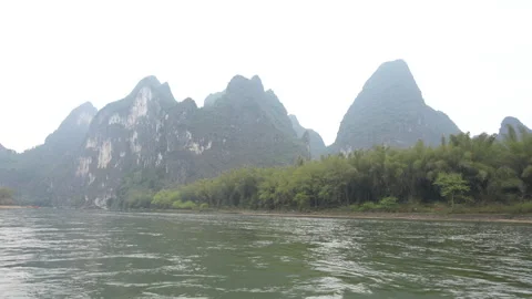 On the Li River in Yangshuo Video Stock Footage 304902617