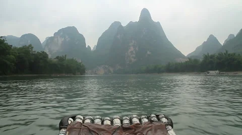 Li Riverboat China 01 Stock Footage 4691409
