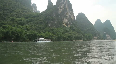 Li Riverboat China 07 Stock Footage 5165328