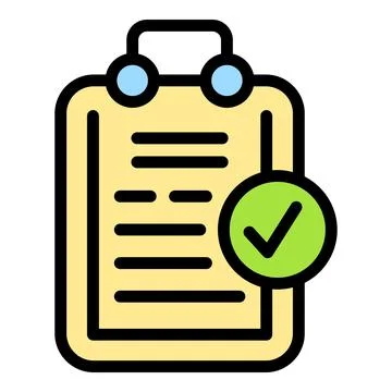 Liability agreement clipboard icon vector flat Stockillustratie
