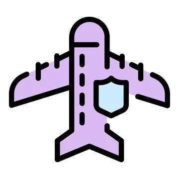 Liability airplane icon vector flat Stock Illustration