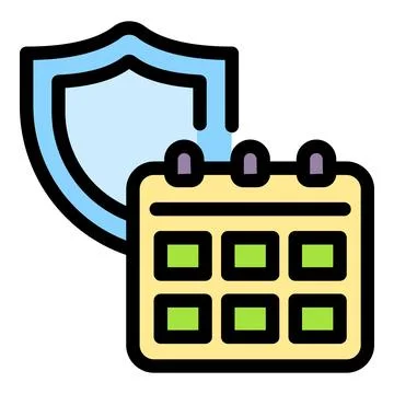 Liability calendar icon vector flat Stock Illustration