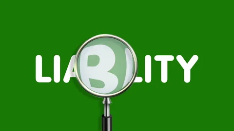Liability magnifying glass hovering Stock Footage 190268154