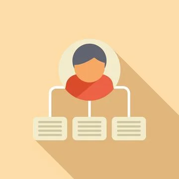 Liability scheme icon flat vector. Business money Stock Illustration