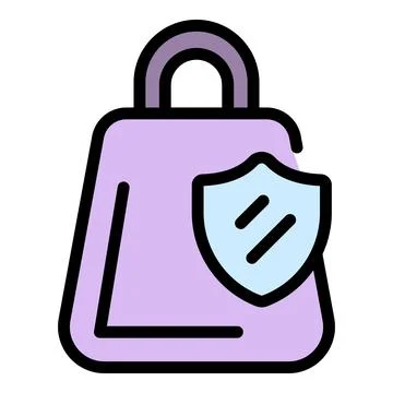 Liability shop bag icon vector flat Stock Illustration
