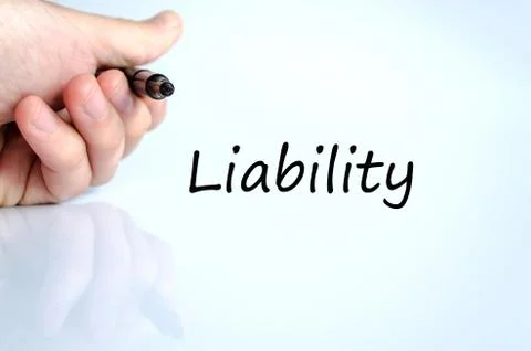 Liability text concept Foto stock