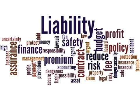 Liability, word cloud concept Stock Illustration