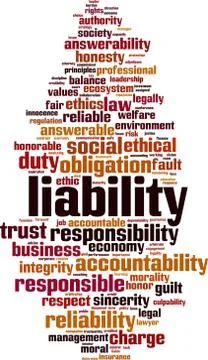 Liability word cloud Stock Illustration