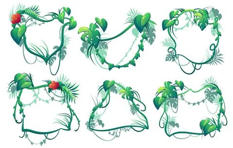 Green vines and flower stock illustration. Illustration of