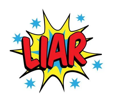 LIAR Comic Book Pop Art Starburst Badge Graphic Illustrazione stock