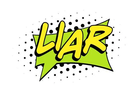 LIAR Comic Book Pop Art Speech Bubble Lightning 库存插图