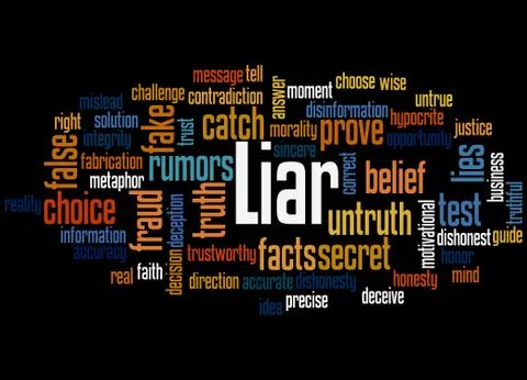 Liar, word cloud concept イラスト素材