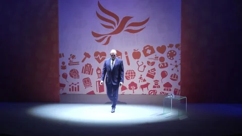 Lib Dems call for UK-built and UK-maintained nuclear deterrent Stock Footage 330785912