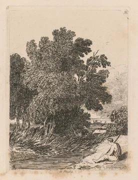 Liber Studiorum: Plate 16, A Study, 1838. John Sell Cotman (British, 1782-1.. Illustrazione stock