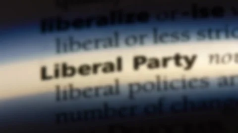 Liberal party word in a dictionary. Stock Footage 99562171
