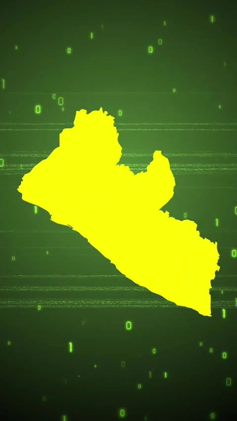 Liberia Digital Map Intro Stock Footage 258836268