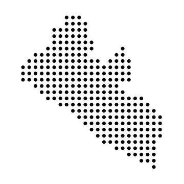 Liberia dotted vector map Illustrazione stock