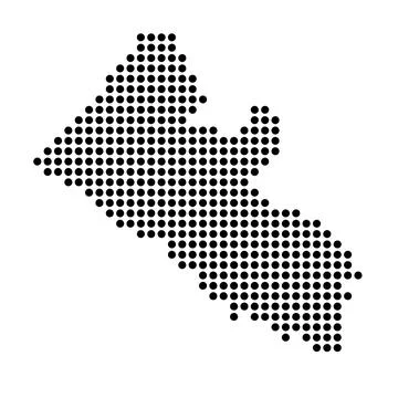 Liberia dotted vector map Illustrazione stock