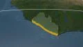 Liberia extruded. Blue Marble. Graticule. 4k or 4k+ Resolution