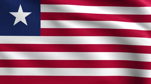 Liberia Flag Background 4k Vidéo 68762675
