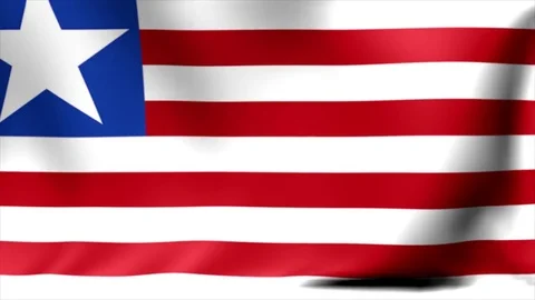 Liberia Flag. Background Seamless Looping Animation. 4K High Definition Video Video stock 71966621
